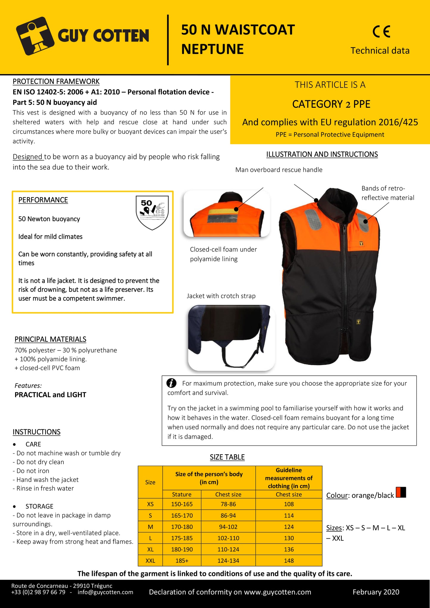Guy Cotten NEPTUNE Flotation Vest